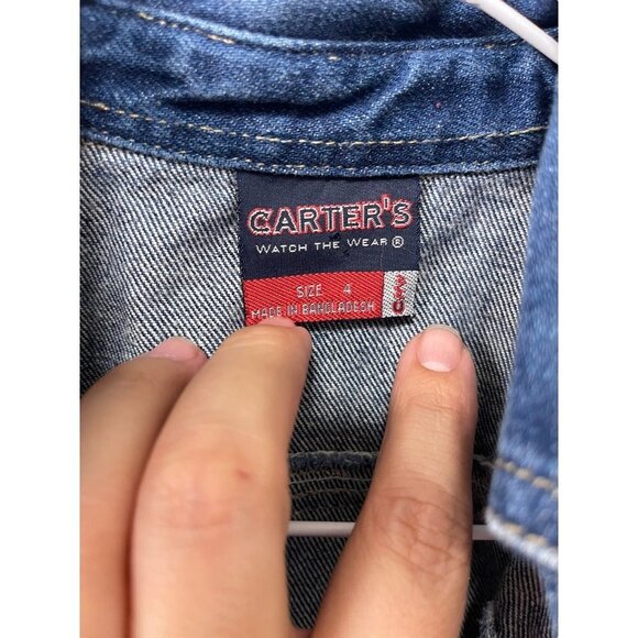 Carters Vintage Denim Blue Jacket Trucker Toddler Size 4 - Picture 3 of 10